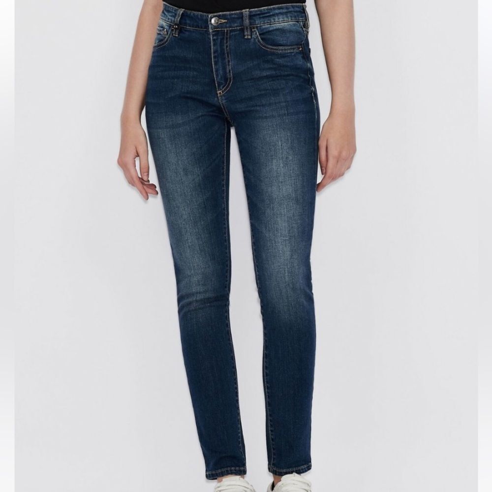NEW Armani Exchange J01 Super Skinny Mid Rise Denim Jeans Size 27